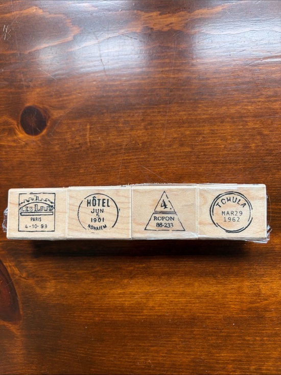 Inkadinkado Other - Inkadinkado Foreign Travel Road Signs Rubber Stamp Set, NWT